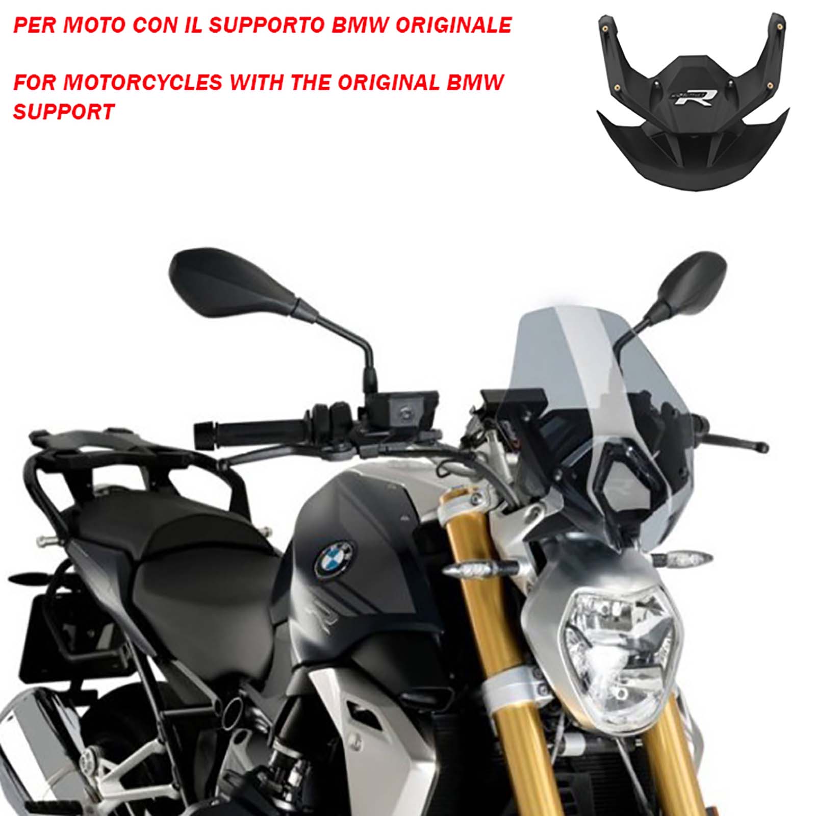 PUIG WINDSCHUTZSCHEIBE NAKED N.G. SPORT-OEM SUPP. FUR BMW R1250 R 2021 GETONT