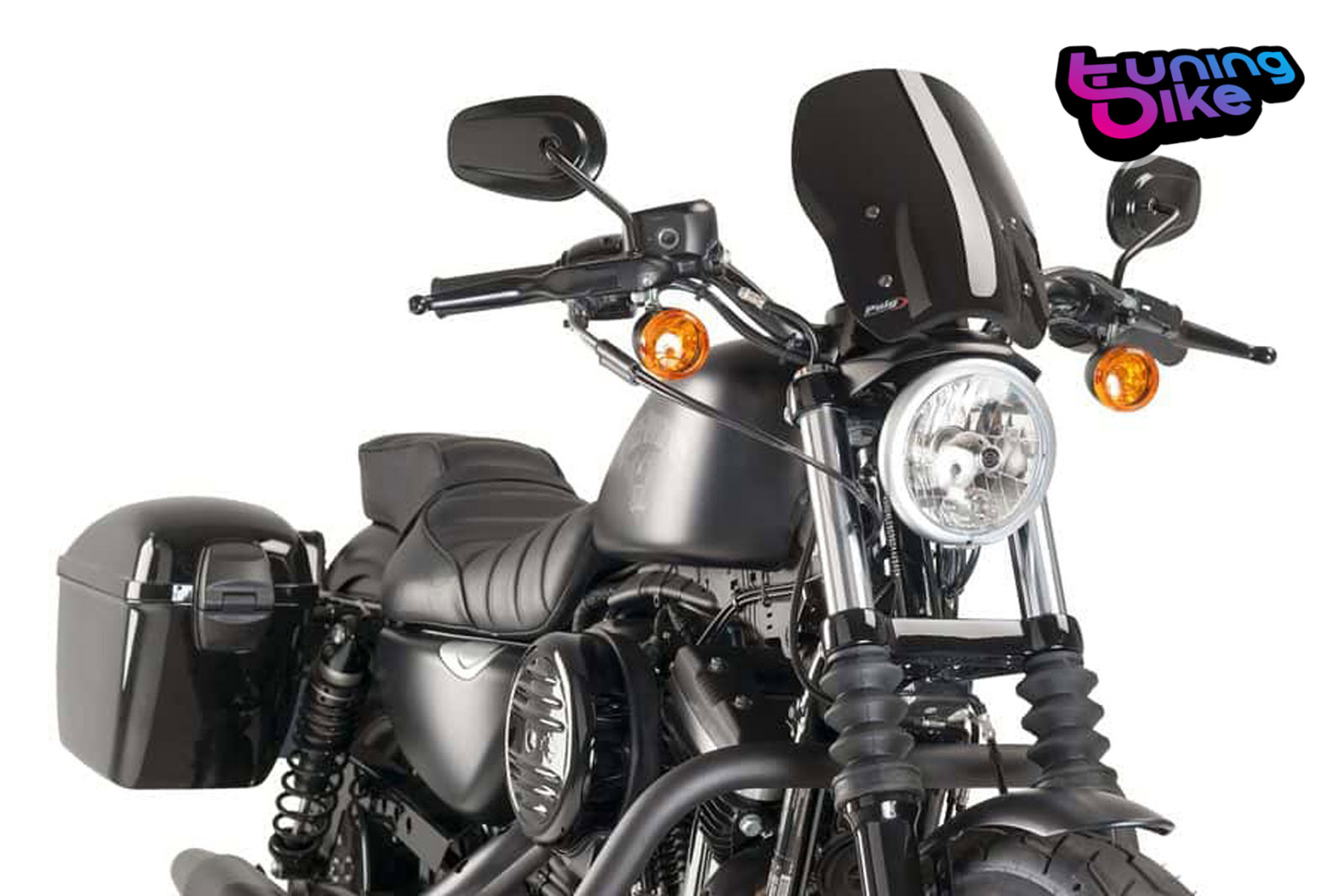 PUIG CARENABRIS NAKED N.G. TOURING PARA HARLEY D. SPORTSTER 1200 FORTY-EIGHT 2012 NEGRO